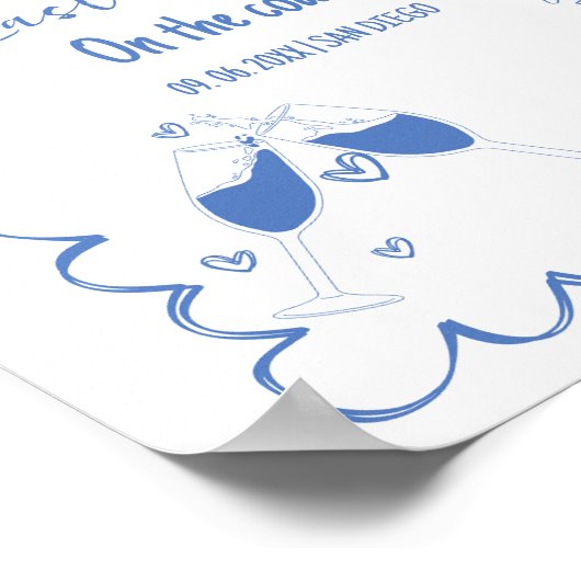 Letzten Toast an der Küste Bachelorette Begrüßungs Poster (Ecke)