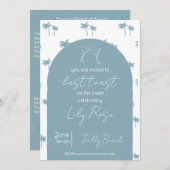 Letzten Toast an der Küste Bachelorette Einladung (Vorne/Hinten)