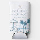 Letzten Toast an der Küste Bachelorette kann kühle Selters Dosenkühler (Vorderseite)