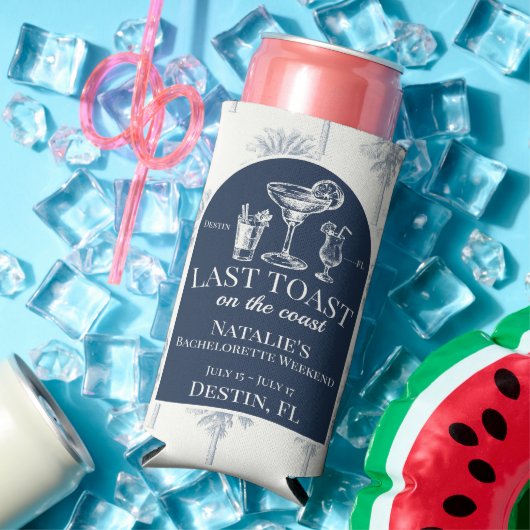 Letzten Toast an der Küste Bachelorette Personalis Selters Dosenkühler (In Situ Sommer)