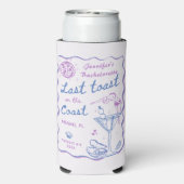 Letzten Toast an der Küste Bachelorette Selters Dosenkühler (Seltzer Rückseite)