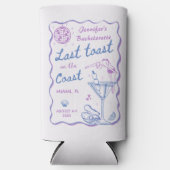 Letzten Toast an der Küste Bachelorette Selters Dosenkühler (Vorderseite)