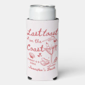 Letzten Toast an der Küste Bachelorette Seltz Selters Dosenkühler (Seltzer Vorderseite)