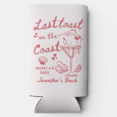 Letzten Toast an der Küste Bachelorette Seltz Selters Dosenkühler (Rückseite)