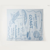 Letzten Toast an der Küste Blue Bachelorette Wandteppich (Vorderseite (Horizontal))