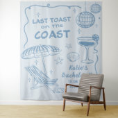 Letzten Toast an der Küste Blue Bachelorette Wandteppich (Beispiel)