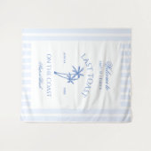 Letzten Toast an der Küste Blue Palm Bachelorette Wandteppich (Vorderseite (Horizontal))