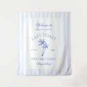 Letzten Toast an der Küste Blue Palm Bachelorette Wandteppich (Vorderseite)