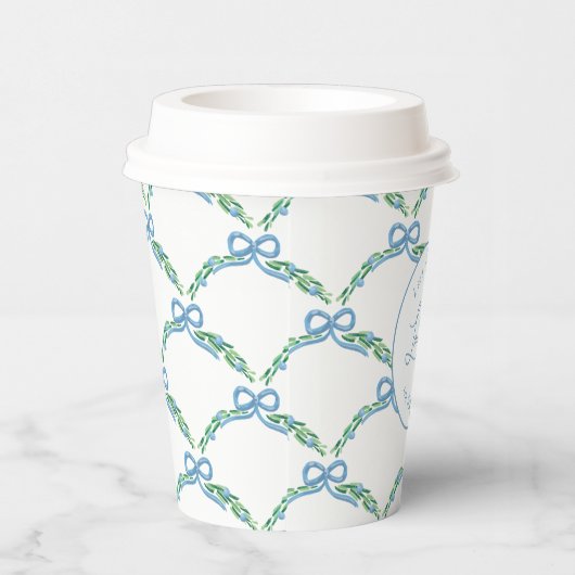 Letzten Toast an der Küste Grandmillenial Bow Trel Pappbecher (Rechts)