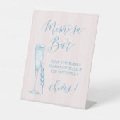 Letzten Toast an der Küste Mimosa Sign Bachelorett Sockelschild (Vorderseite)