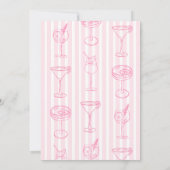 Letzten Toast an der Küste rosa Blütenbarsch Einladung (Rückseite)