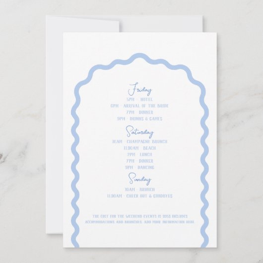 Letzten Toast an der Küste Seashell Bachelorette Einladung (Rückseite)