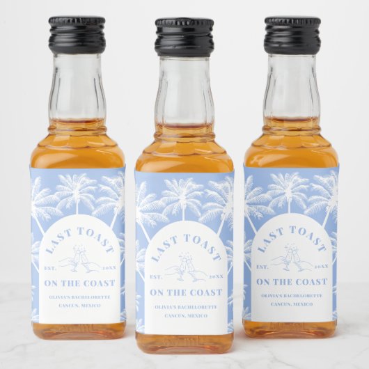 Letzten Toast an der Küste Strand Bachelorette Alkoholflaschenetikett (Flaschen)