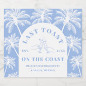 Letzten Toast an der Küste Strand Bachelorette Bierflaschenetikett (Einzelnes Label)