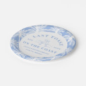 Letzten Toast an der Küste Strand Bachelorette Pappteller (Schrägansicht)