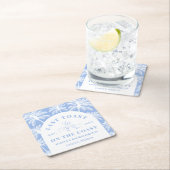 Letzten Toast an der Küste Strand Bachelorette Rechteckiger Pappuntersetzer (Vor Ort)