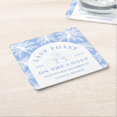 Letzten Toast an der Küste Strand Bachelorette Rechteckiger Pappuntersetzer (angewinkelt)