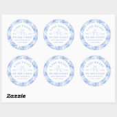 Letzten Toast an der Küste Strand Bachelorette Runder Aufkleber (Blatt)