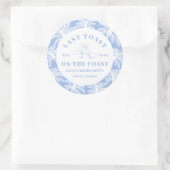 Letzten Toast an der Küste Strand Bachelorette Runder Aufkleber (Tasche)