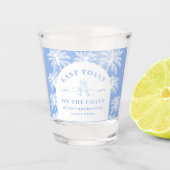 Letzten Toast an der Küste Strand Bachelorette Schnapsglas (Vorderseite)