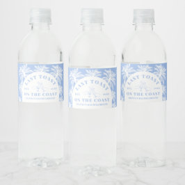 Letzten Toast an der Küste Strand Bachelorette Wasserflaschenetikett