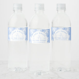 Letzten Toast an der Küste Strand Bachelorette Wasserflaschenetikett