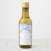 Letzten Toast an der Küste Strand Bachelorette Weinetikett (Vorderseite)