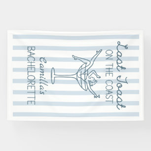 Letzten Toast an der Küste Whimsical Bachelorette Banner