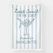Letzten Toast an der Küste Whimsical Bachelorette Banner (Vertikal)