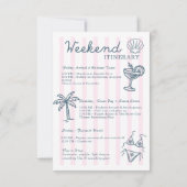 Letzten Toast an der Küste Whimsical Bachelorette Einladung (Rückseite)