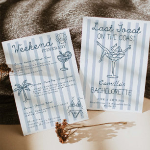Letzten Toast an der Küste Whimsical Bachelorette Einladung