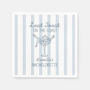 Letzten Toast an der Küste Whimsical Bachelorette Serviette