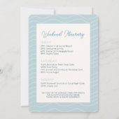 Letzten Toast an der Muschel Bachelorette Wochenen Einladung (Rückseite)