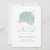 Letzten Toast an der Muschel Bachelorette Wochenen Einladung (Vorderseite)