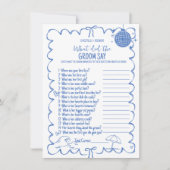 Letzten Toast Auf Bräutigam Trivia Brautparty Card Ankündigung (Vorderseite)