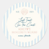 Letzten Toast auf dem Bachelorette-Rundaufkleber Runder Aufkleber (Vorderseite)