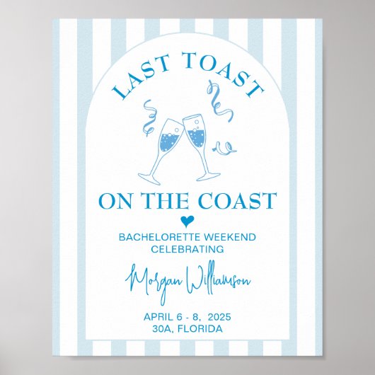 Letzten Toast auf dem Bachelorette-Zeichen, willko Poster (Vorne)