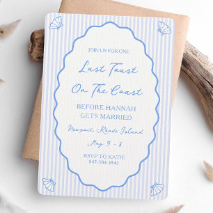 Letzten Toast auf dem Blue Junggeselinnen-Abschied Einladung