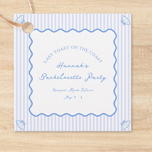 Letzten Toast auf dem Blue Junggeselinnen-Abschied Geschenkanhänger
