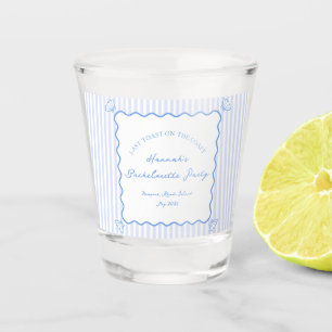 Letzten Toast auf dem Blue Junggeselinnen-Abschied Schnapsglas