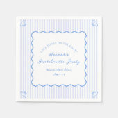 Letzten Toast auf dem Blue Junggeselinnen-Abschied Serviette (Vorderseite)