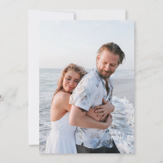 Letzten Toast auf dem Foto Coast Beach Brautparty Einladung (Rückseite)