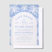 Letzten Toast auf dem Foto Coast Beach Brautparty Pergament Einladungen (Versetzt)