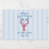 Letzten Toast auf dem Junggeselinnen-Abschied der Alkoholflaschenetikett (Einzelnes Label)