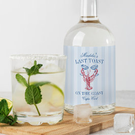 Letzten Toast auf dem Junggeselinnen-Abschied der  Alkoholflaschenetikett