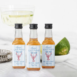 Letzten Toast auf dem Junggeselinnen-Abschied der  Alkoholflaschenetikett