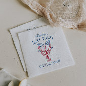 Letzten Toast auf dem Junggeselinnen-Abschied der  Serviette