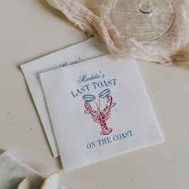 Letzten Toast auf dem Junggeselinnen-Abschied der  Serviette