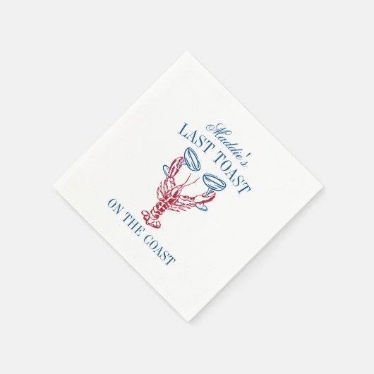 Letzten Toast auf dem Junggeselinnen-Abschied der  Serviette (Ecke)