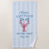 Letzten Toast auf dem Junggeselinnen-Abschied der Strandtuch (Vorderseite)